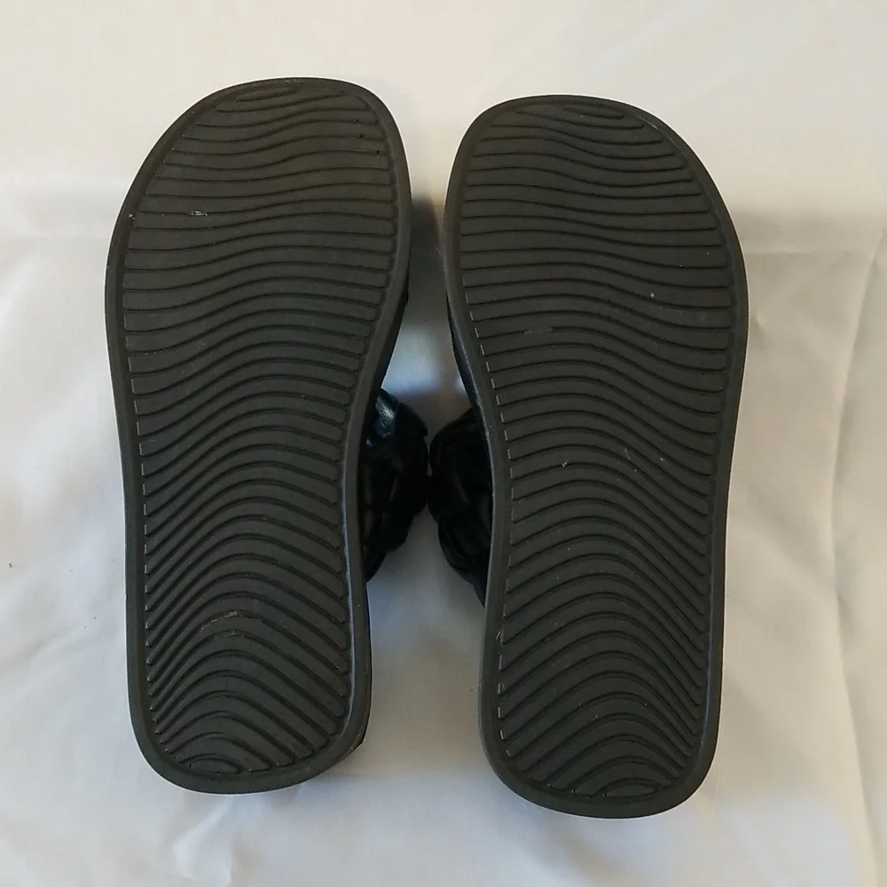 black braided platform sandals - Picture 6 of 7